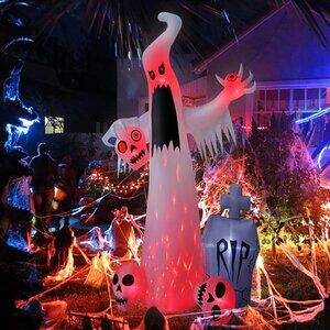 12 FT Halloween Inflatables Outdoor Halloween Blow Up Yard Decorations Horror